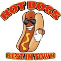 Signmission Safety Sign, 9 in Height, Vinyl, 6 in Length, Hot Dogs All Beef D-DC-48-Hot Dogs All Beef